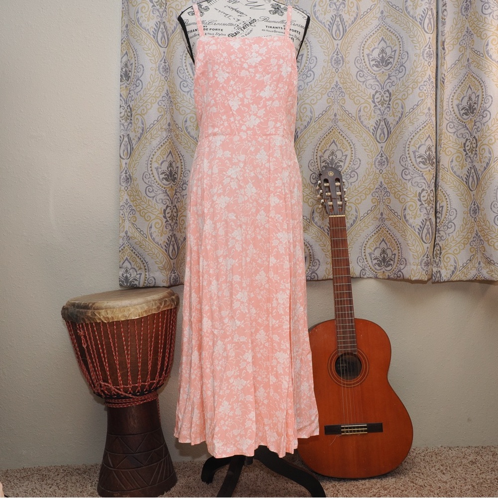 Gap Pink Floral Square Neck Camisole Dress - Size Medium Tall
